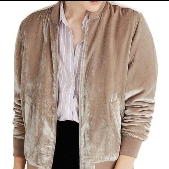 Madewell Jackets & Blazers - Madewell XXS Velvet Bomber Jacket